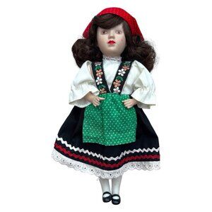 DANBURY MINT Dolls of The World - ITALY - Vtg 90s Porcelain Real Clothes Retired